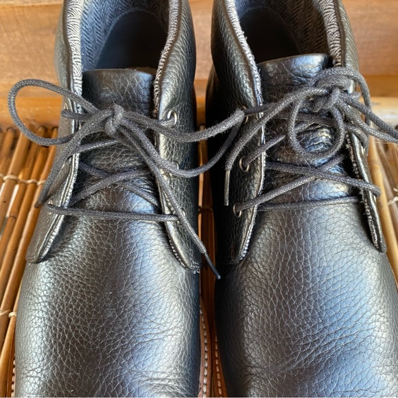 G.H.Bass & Co. Black Pebbled Leather Carl Boots - Picture 10 of 15